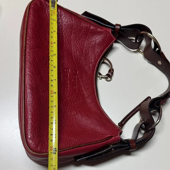 Dooney & Bourke Cherry Red Leather Hobo Shoulder Bag - Picture 15 of 15